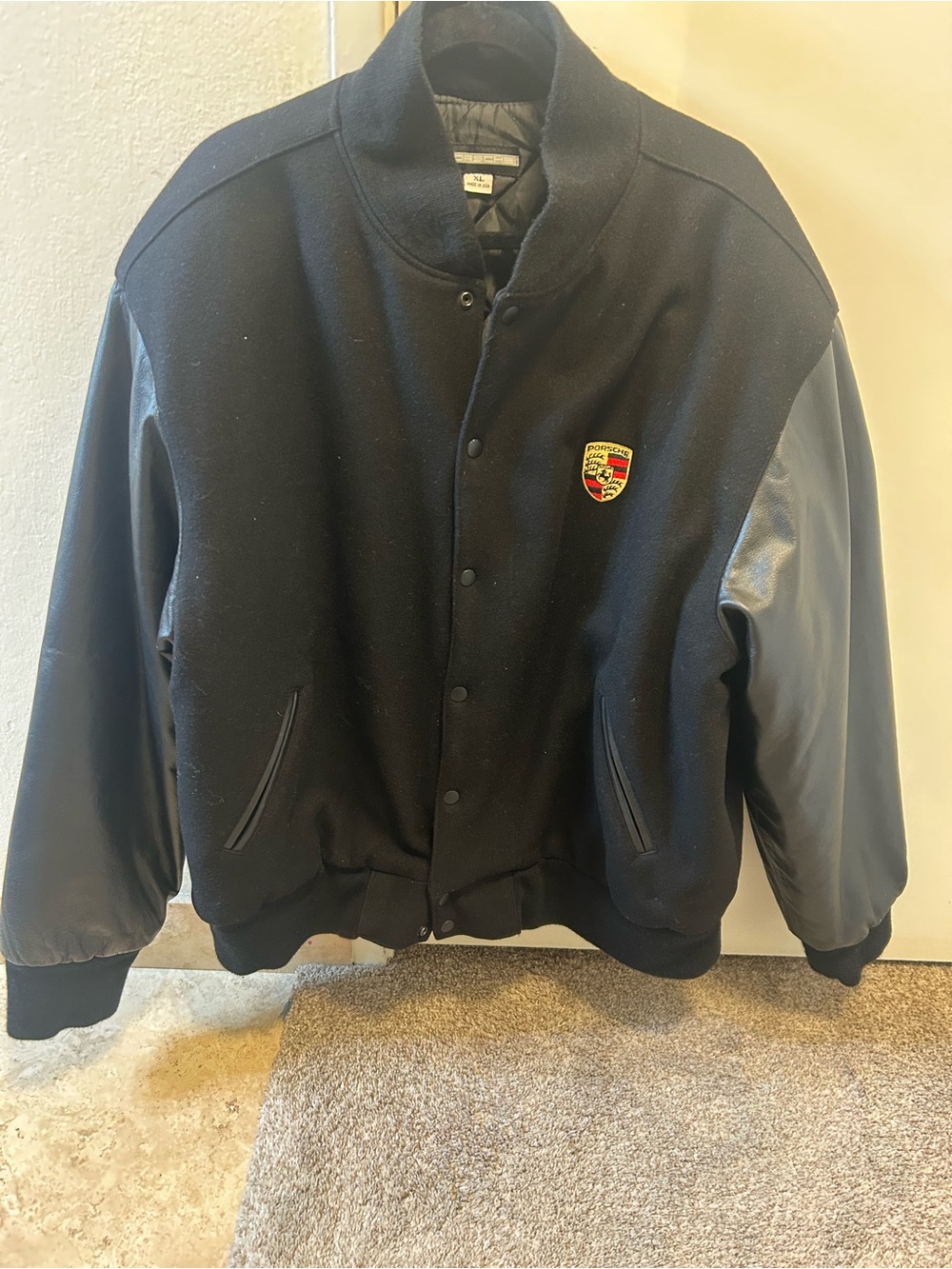 Porsche Design Men’s Black Varsity Jacket